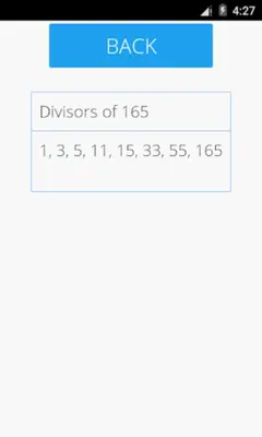 Divisors of a Number android App screenshot 0