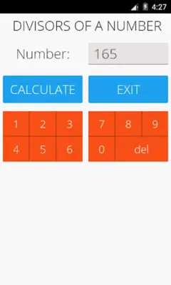 Divisors of a Number android App screenshot 1